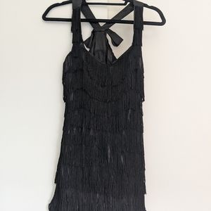 Gatsby Fringe Dress Halloween Costume Black